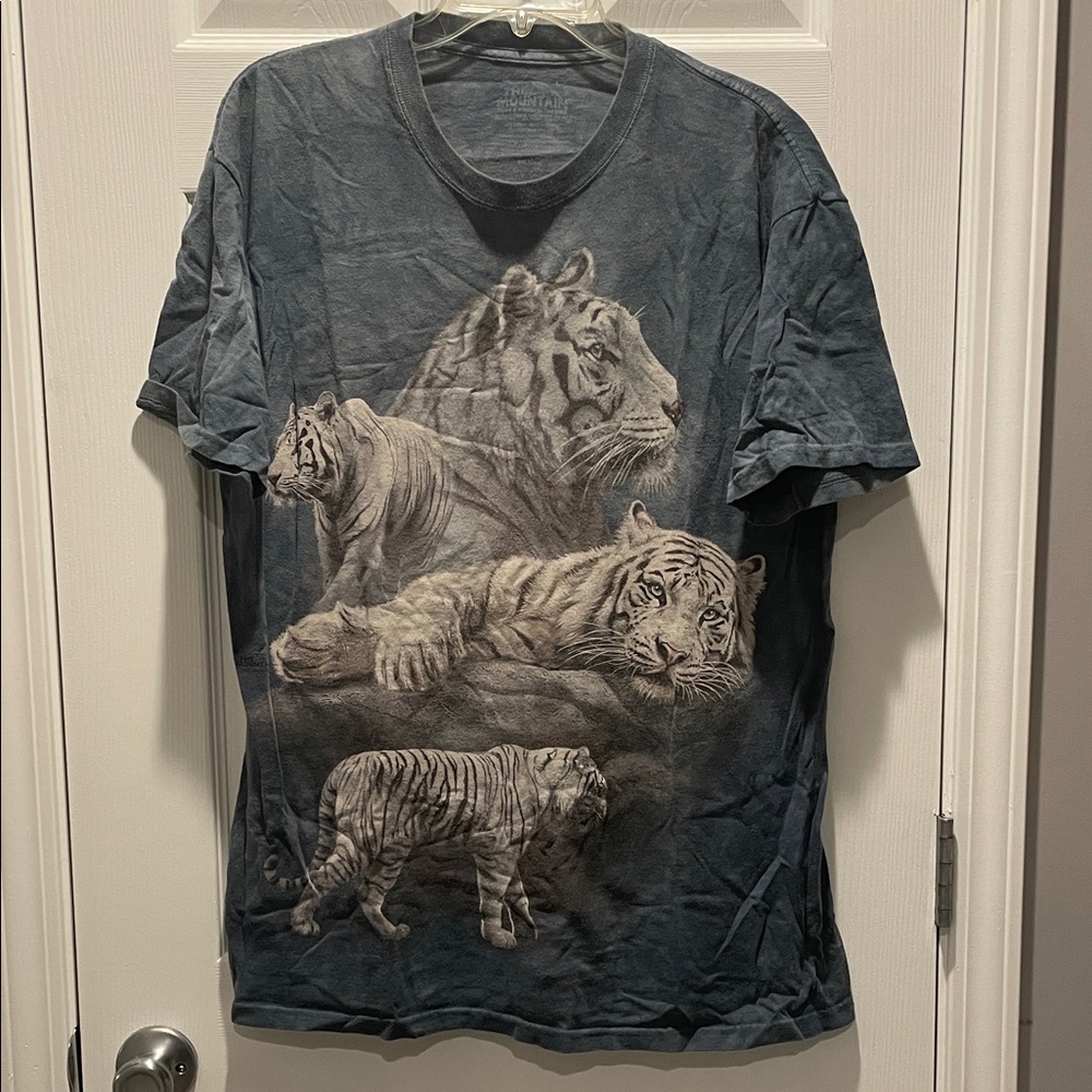 The Mountain Charcoal White Tiger Graphic Tee
